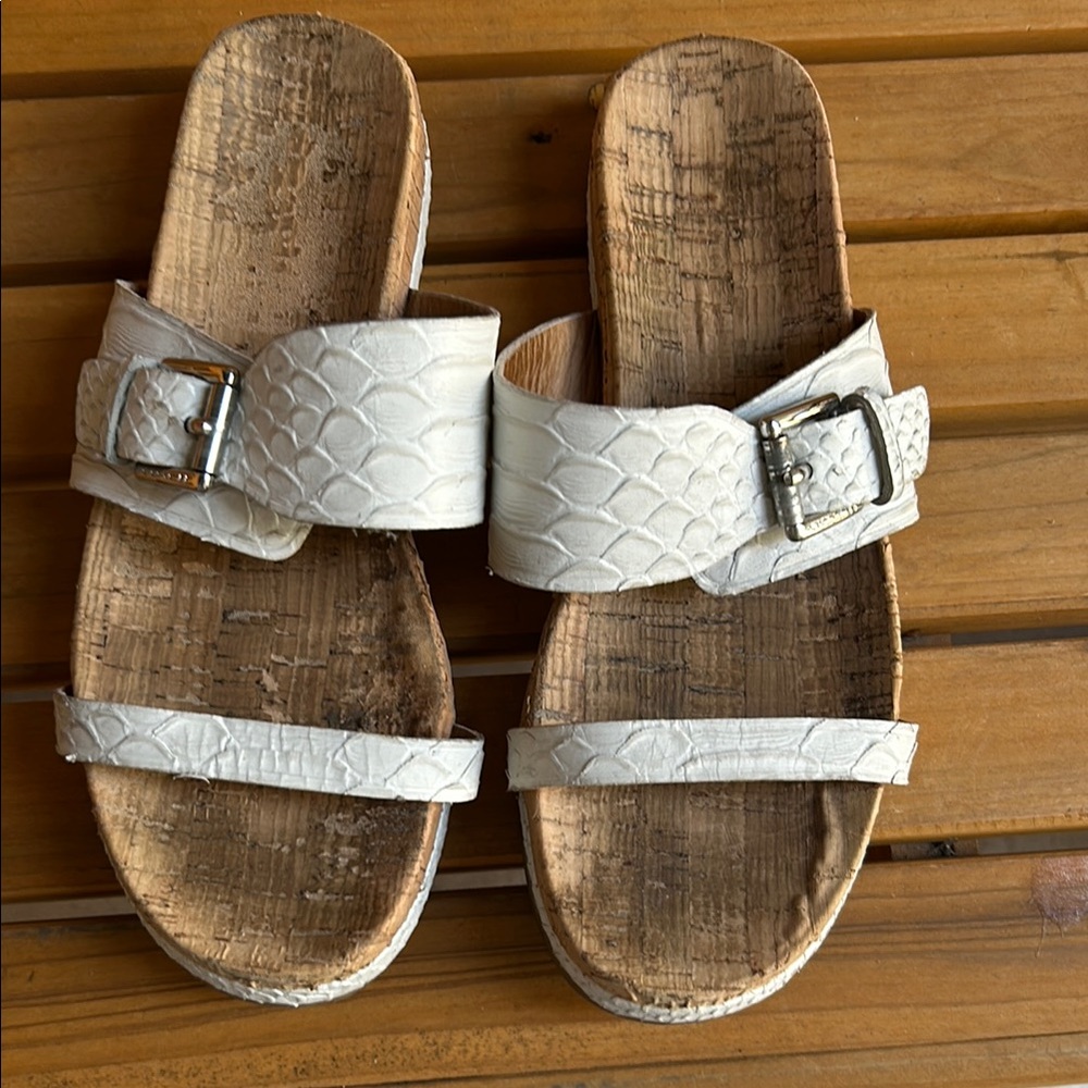 Coach Leather Slide Sandals
